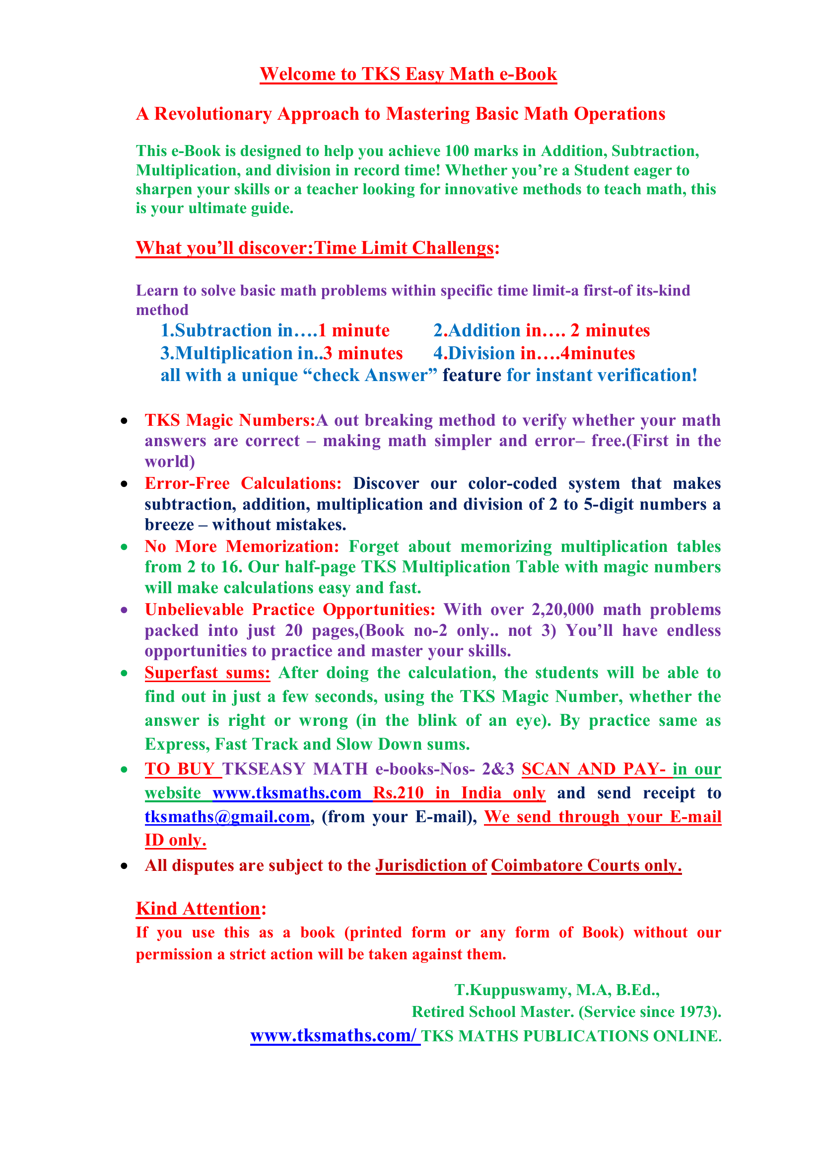 TKS Easy Math e-Book